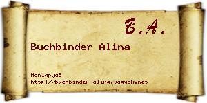 Buchbinder Alina névjegykártya